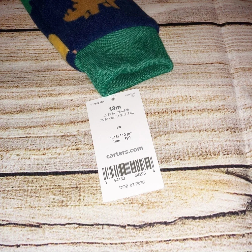 Carter’s Footed Fleece Pajamas Size 18 Months